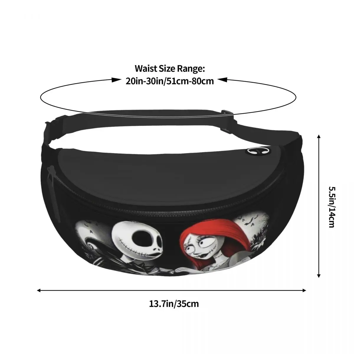 Забавная сумка для Хэллоуина Джек и Салли на заказ поясная сумочка через плечо