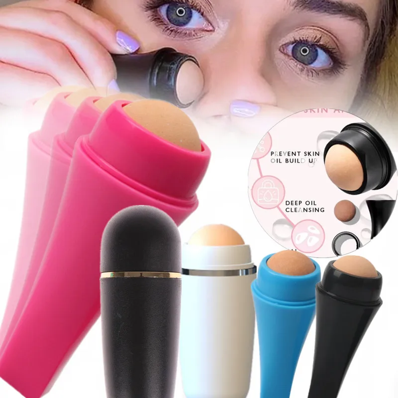 

Volcanic Stone Oil Absorption Rollers Beauty Tool Mini Control Facial Control on The Go T-zone Absodbing Reusable Face Skin Care
