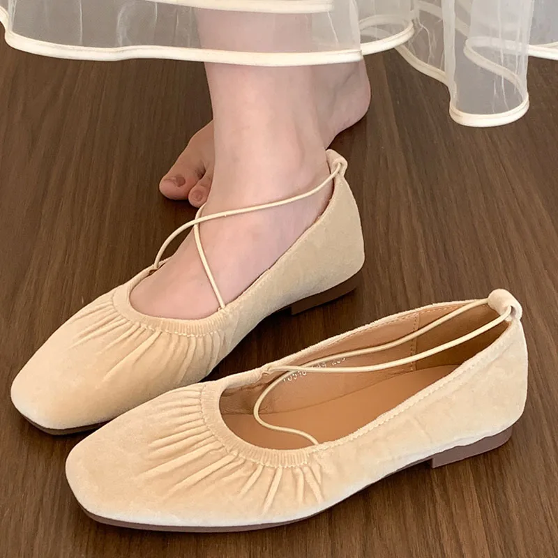 Женские Плиссированные туфли на плоской подошве элегантные уличные мэри джейн