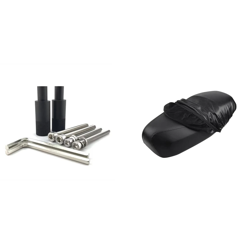 

LED Headlight Mounting Bracket Post & Scooter Leather Seat Cushion Cover Waterproof Warm Velvet Winter Rear Seat Cover