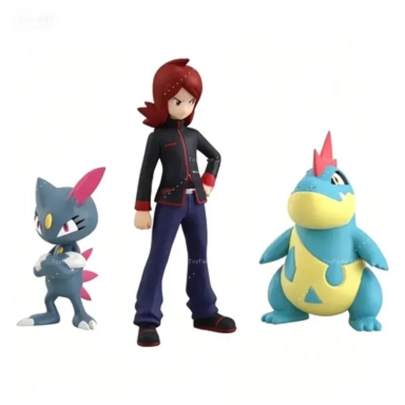Фото В наличии: Оригинальная коллекционная фигурка Bandai Scale World Pokemon Johto Region - Котоне, Байлиф, Сильвер Крокодил, Морти, Селеби №5