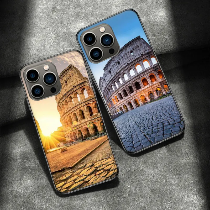 Чехол для телефона Colosseum Rome Italy Apple Iphone 16 15 Plus Soft 13 12 Mini Cover 11 14 Pro Max Capa 8 7 SE Shell Coque Silicone