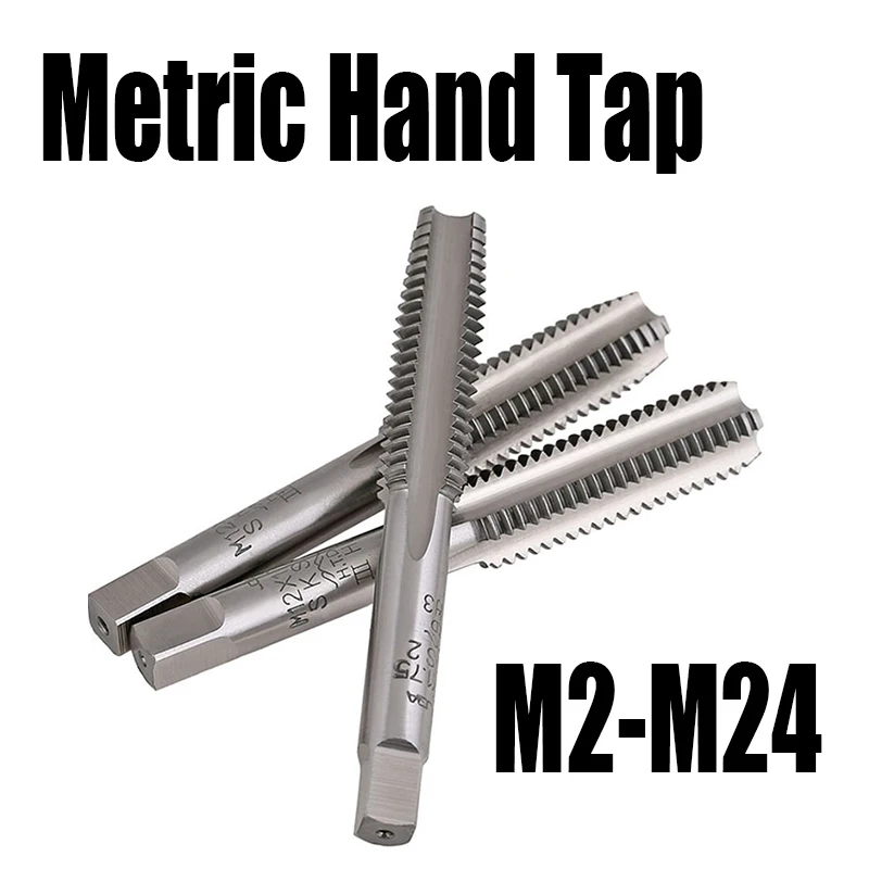 

3PCS Set M2-M24 Metric Hand Tap SKS2 Alloy Steel Screw Tap Drill Bit Straight Fluted Screw Thread Tap Set Hand Tool