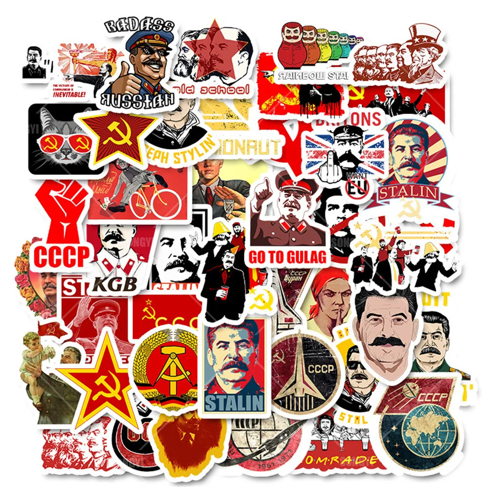 

50PCS Russia Stalin USSR CCCP WWII Series Sticker Luggage Trolley Case Graffiti Sticker Wholesale