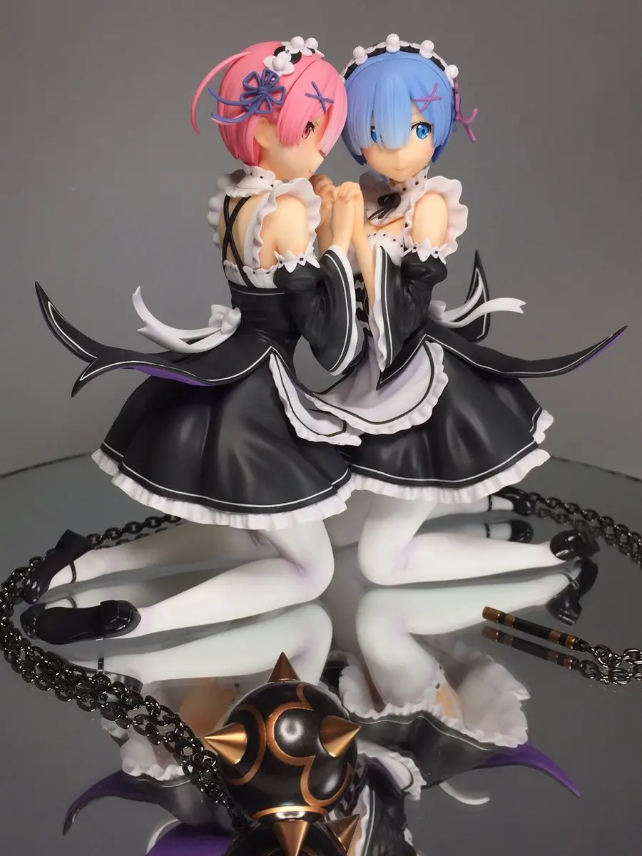 

1/8 Anime Uncolored Resin Figure Kit Re:Life in a different world from zero rem ram Unpainted Garage Resin Kit Model GK