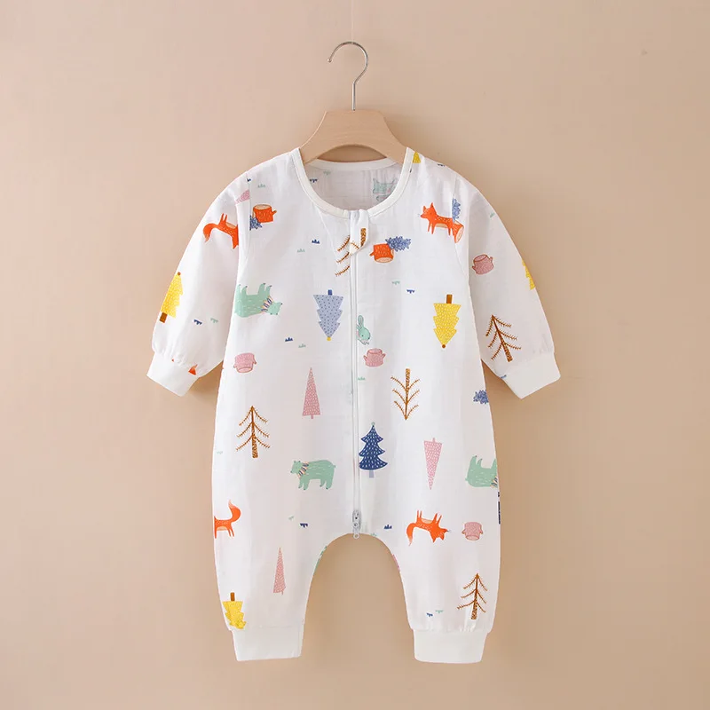 

2022 summer new baby gauze sleeping bag baby anti-child thin section legging nightgown pajamas