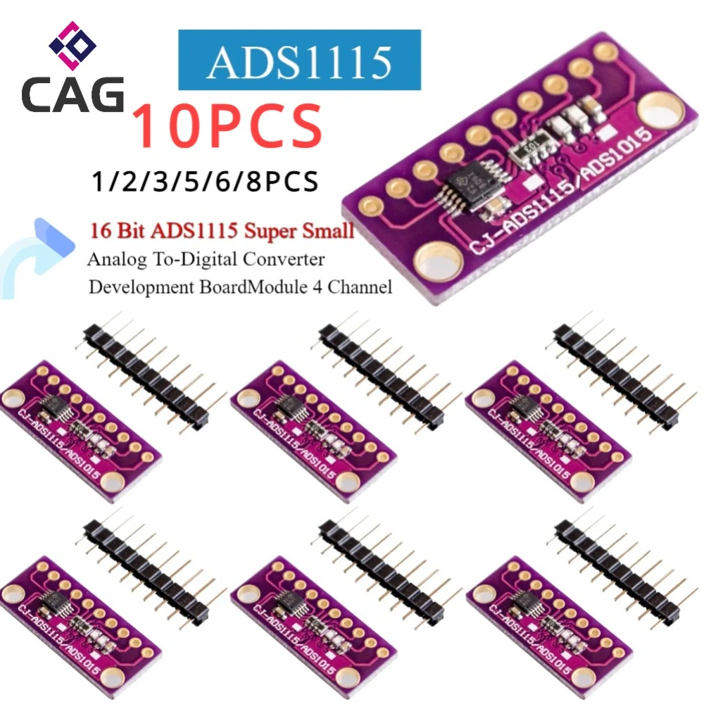 ADS1115 / ADS1015 16-битный модуль I2C прецизионный ADC 4-канальная макетная плата Pro