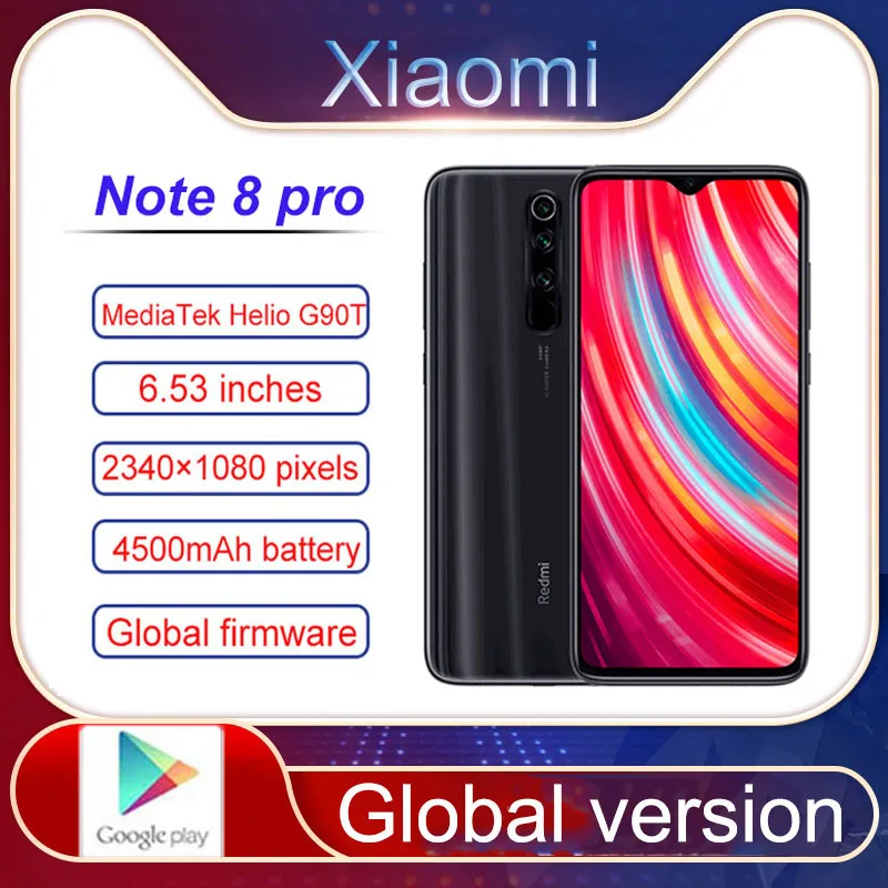 Xiaomi Redmi Note 8 Pro smartphone 6GB RAM 128GB ROM Android Mobil phone Global  Redmi Note 8 Pro