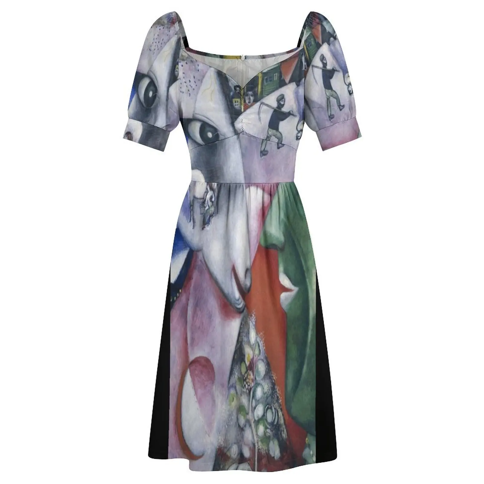 Marc Chagall i and the Village Платье с короткими рукавами Повседневные платья платье для