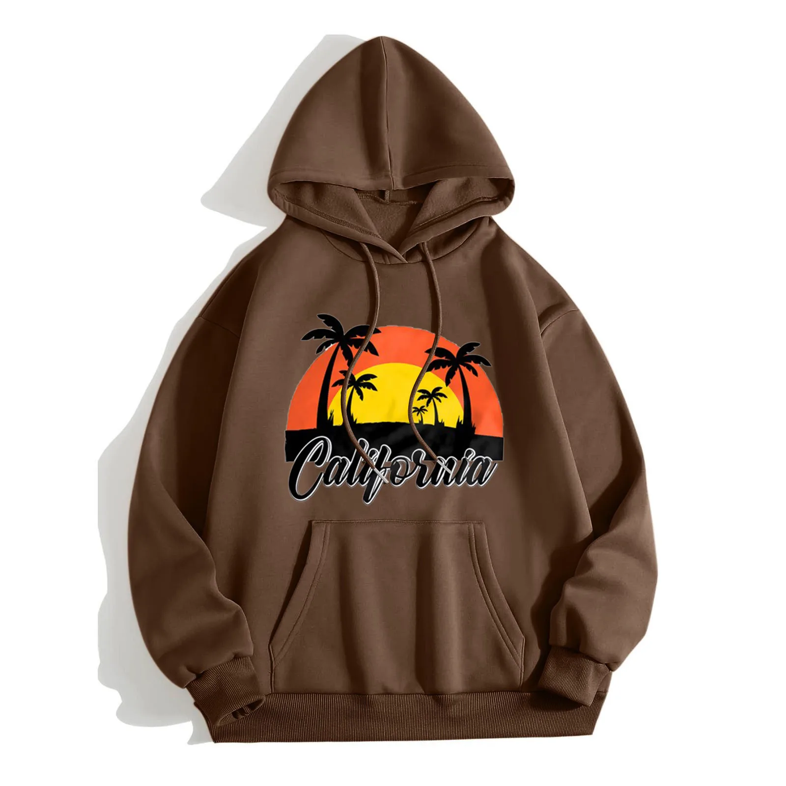 

Ladies Printed Crewneck Hooded Casual Long Sleeve Fleece Sweatshirt Business Casual Pullover Women