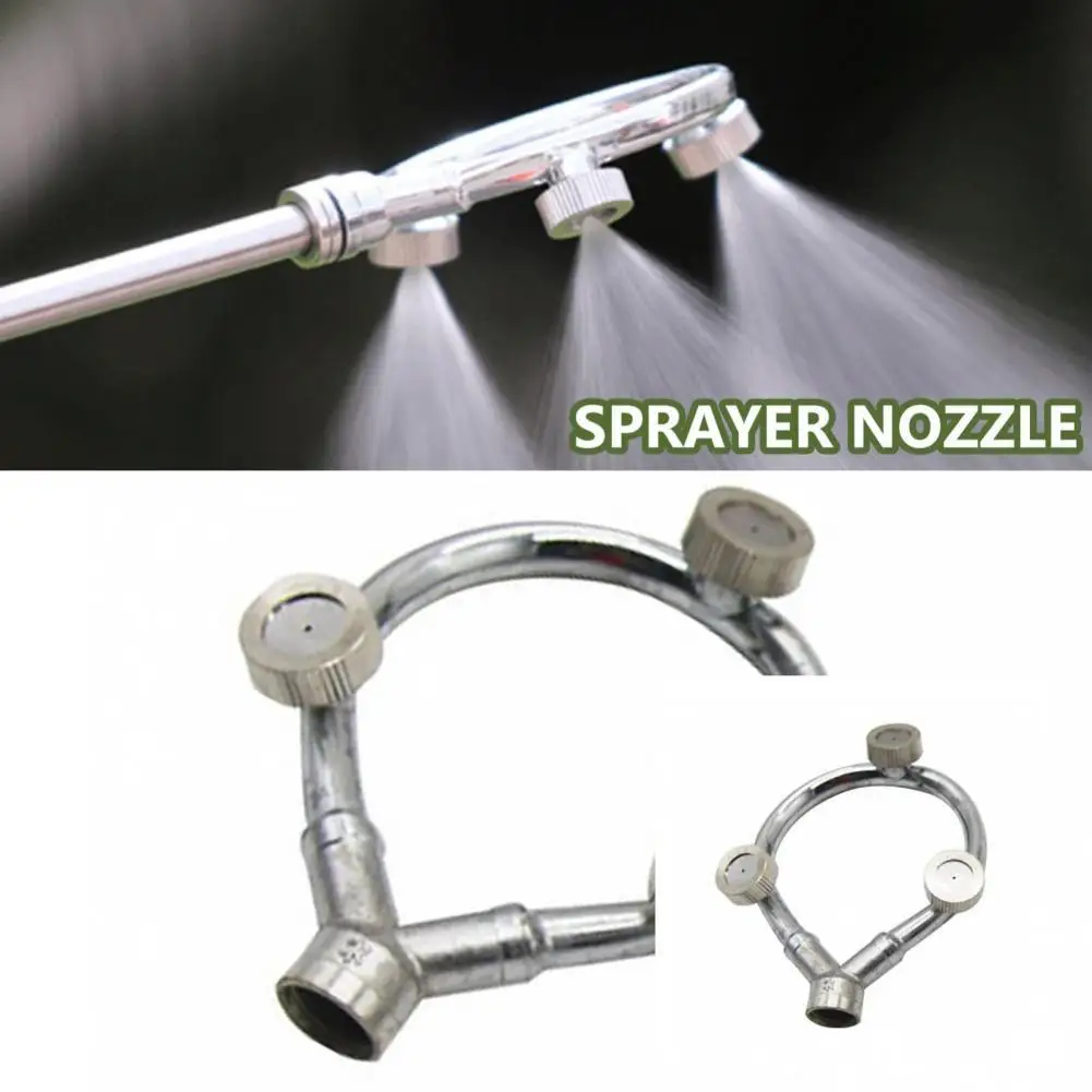 

Metal Spray Nozzle High Pressure High Quality Convenient Round Three-eye Atomizing Nozzle Garden Irrigation Accessory