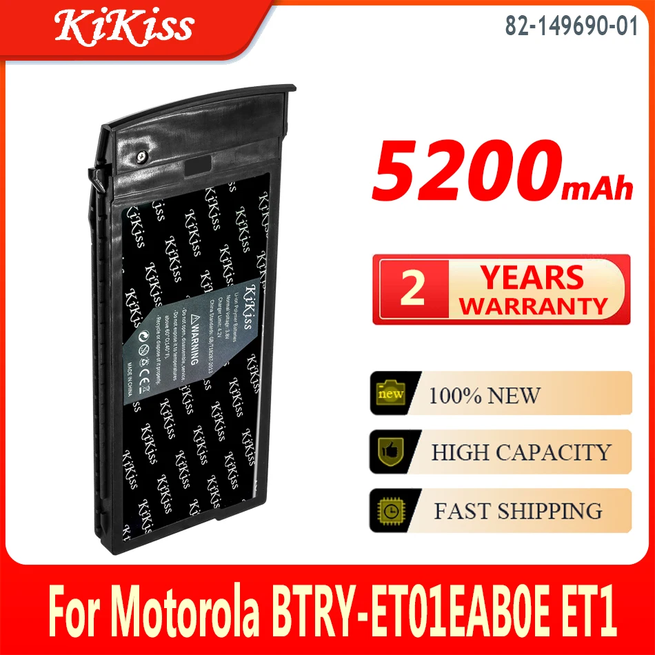 

KiKiss Battery 82-149690-01 8214969001 5200mAh For Motorola Moto ZEBRA BTRY-ET01EAB0E ET1 Volts High Capacity Bateria