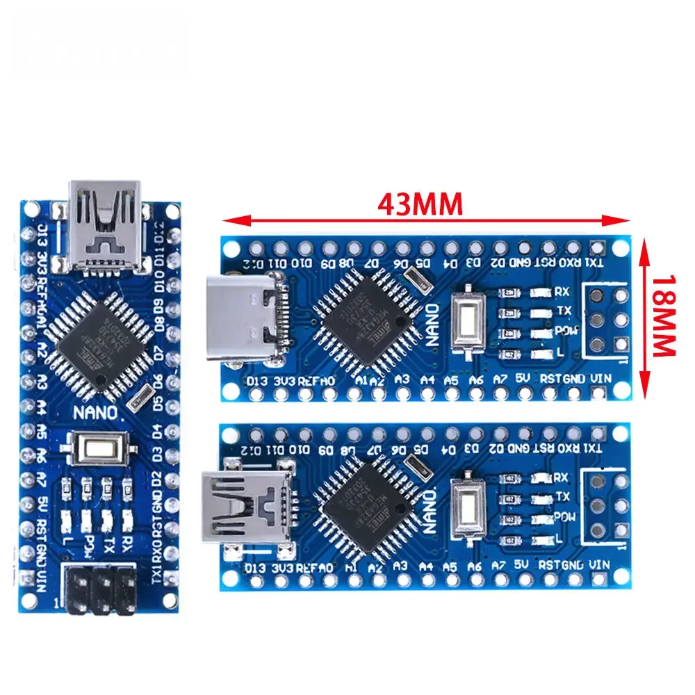 Для nano Mini / Type-C Micro USB с загрузчиком совместимым красным контроллером для Arduino CH340
