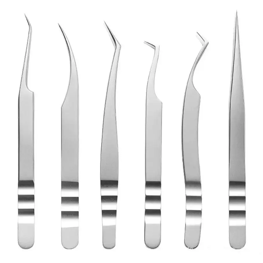 

Антистатические пинцеты для наращивания ресниц промышленные точные изогнутые прямые пинцеты для бровей инструменты для макияжа из нержавеющей стали