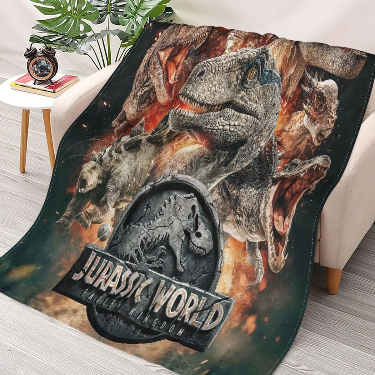

Jurassic Dinosaur Flannel Blanket 3D Print Throw Blanket for Adult Home Decor Bedspread Sofa Bedding Quilts