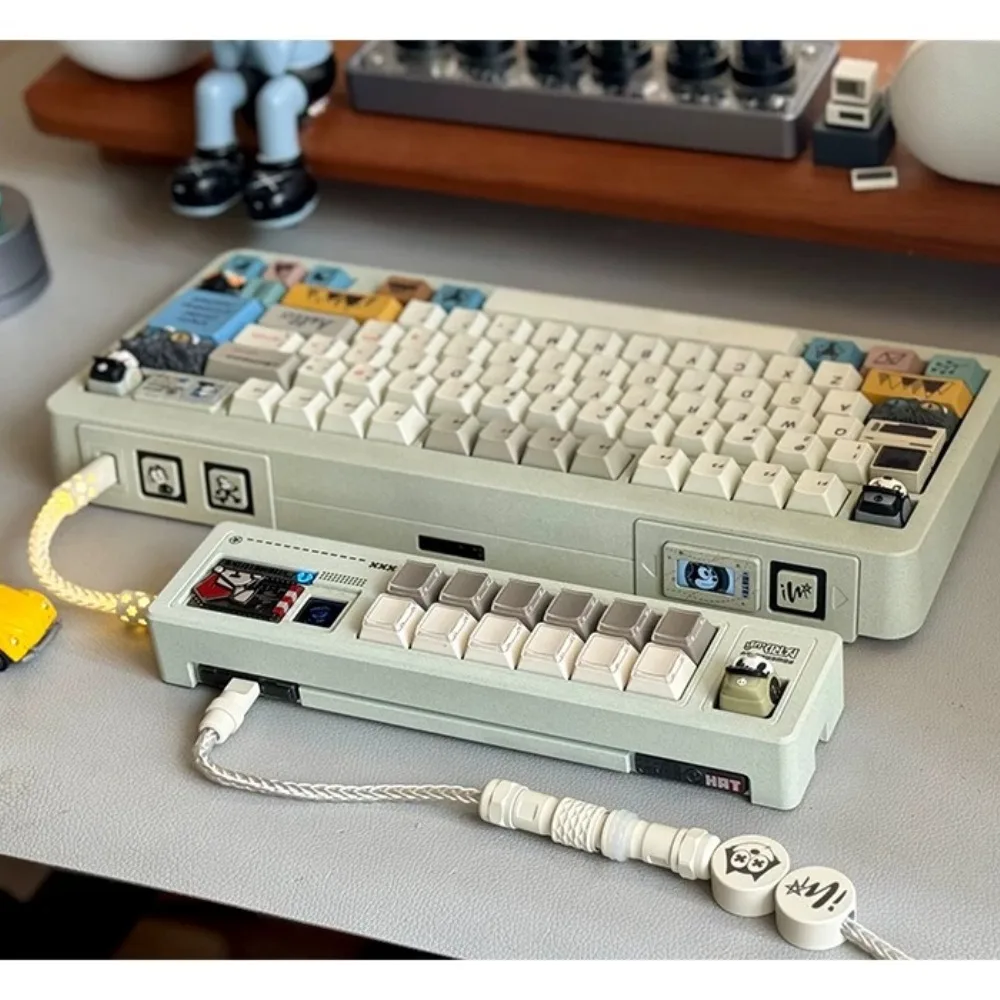 Кабель для передачи данных Type-C - Type-C, 12 см, с оплеткой из монокристаллической меди, светящийся в темноте, для подключения клавиатуры к авиационному разъему (art.: 3920daf2cffbf) - 3920daf2cffbf