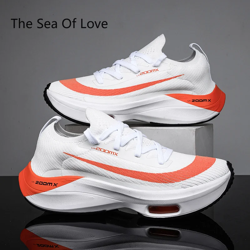 

2022 Men's Fashion Sneakers Smiley Mesh Platform Cushioning Running Shoes Color Matching Lace Up Round Toe Male Sport Shoes