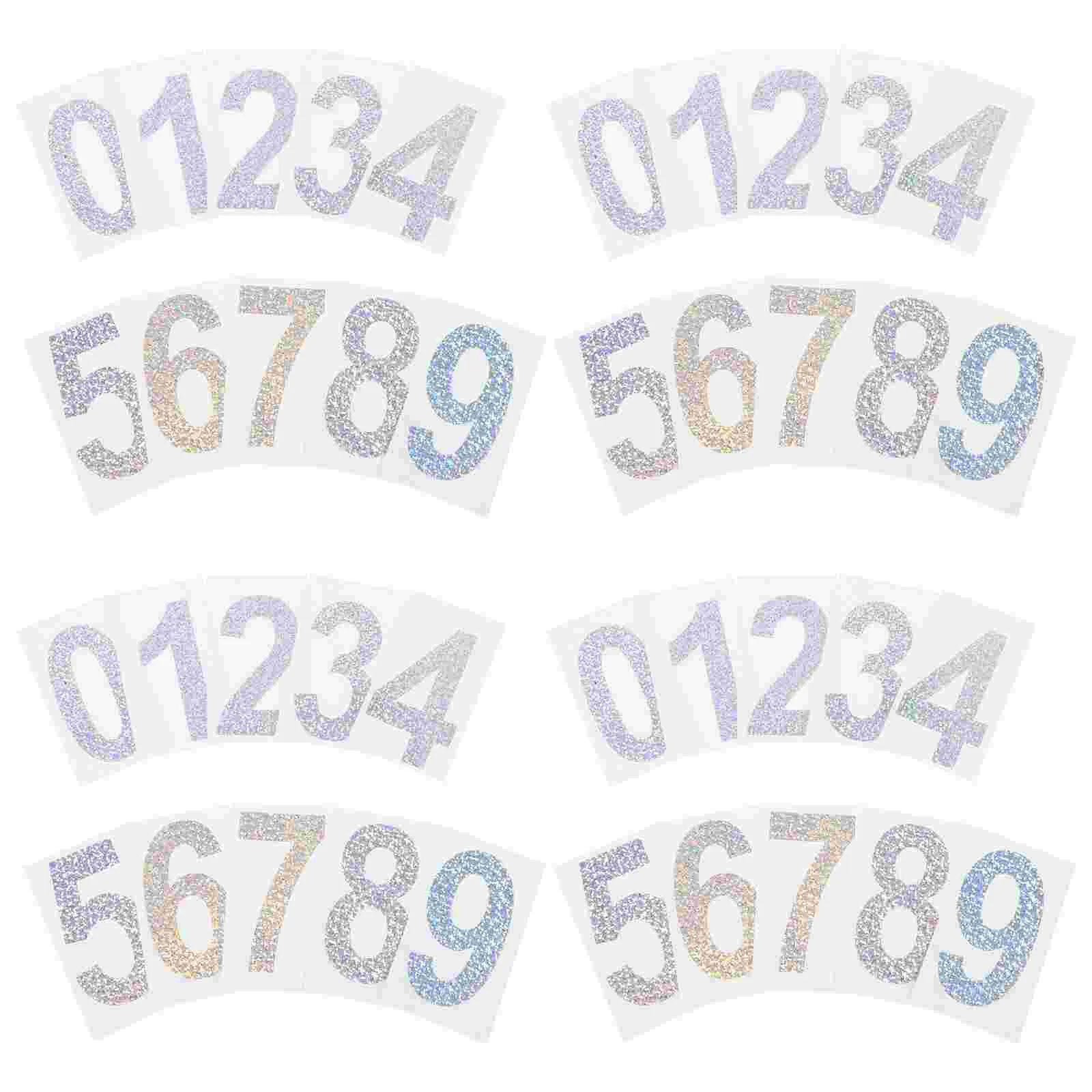 

5 Sets Self Adhesive Mailbox Numbers Decals Reflective Mailbox Numbers Stickers