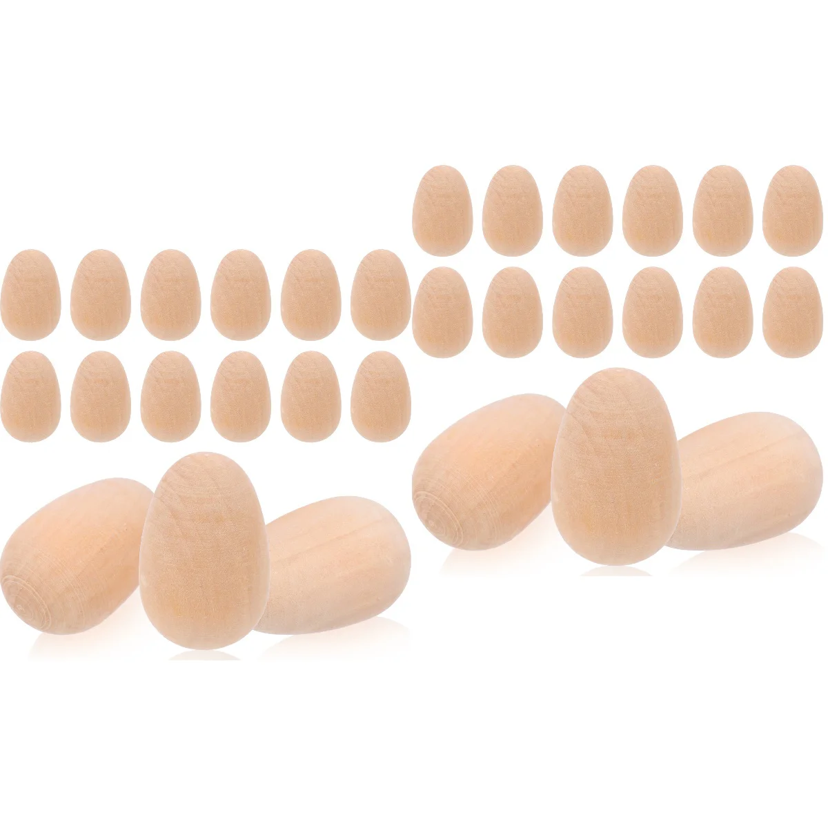 

40 pcs Simulation Egg Decoration Easter Party DIY Eggs Fake Wooden Egg Props