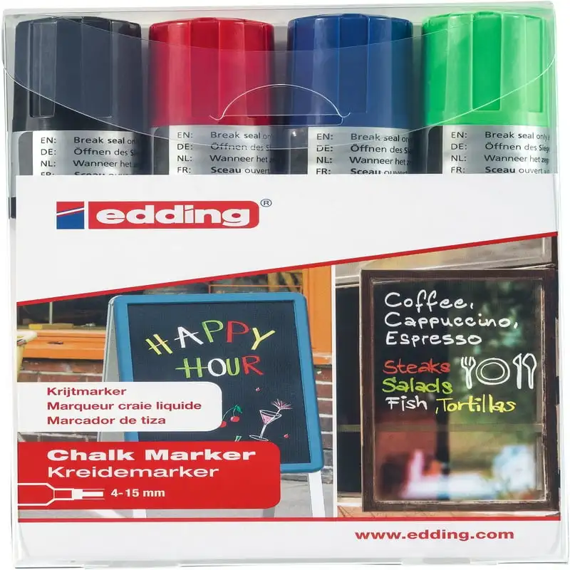 

Jumbo Chalk Marker Set, 4-Colors