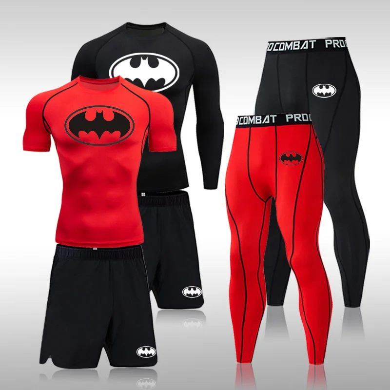 

Men's Compression Sportswear Suits Gym Tights Training Breathable Clothes Workout Jogging Sports Set Running Rashguard Tracksuit