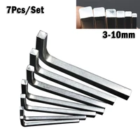 7pcs l shape square wrench head 4 point screw nuts spanner set 3 10mm screwdriver metric hand repair mechanical workshop tools