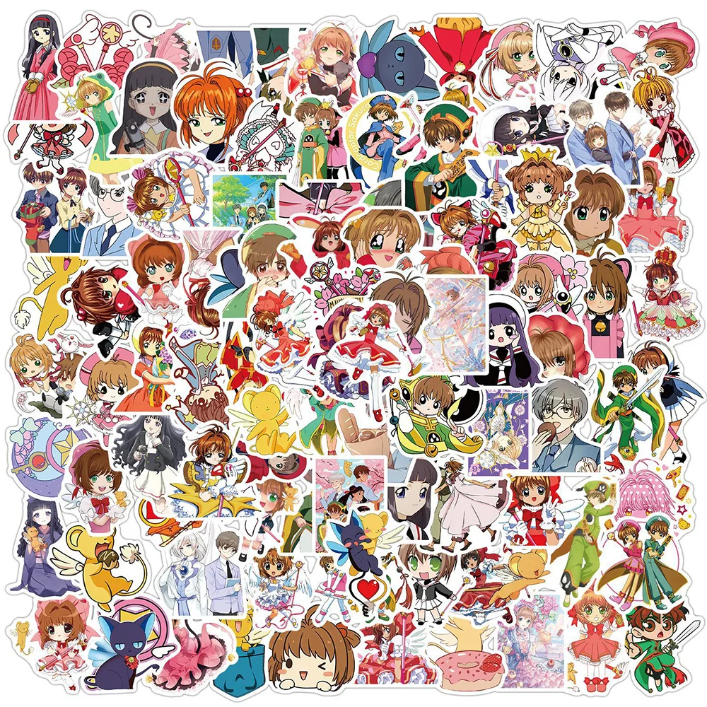 

10/50/100PCS Anime Card Captor Sakura Stickers Kawaii Girls Waterpoof Decals DIY Laptop Phone Wall Car Cartoon Sticker Kids Toys