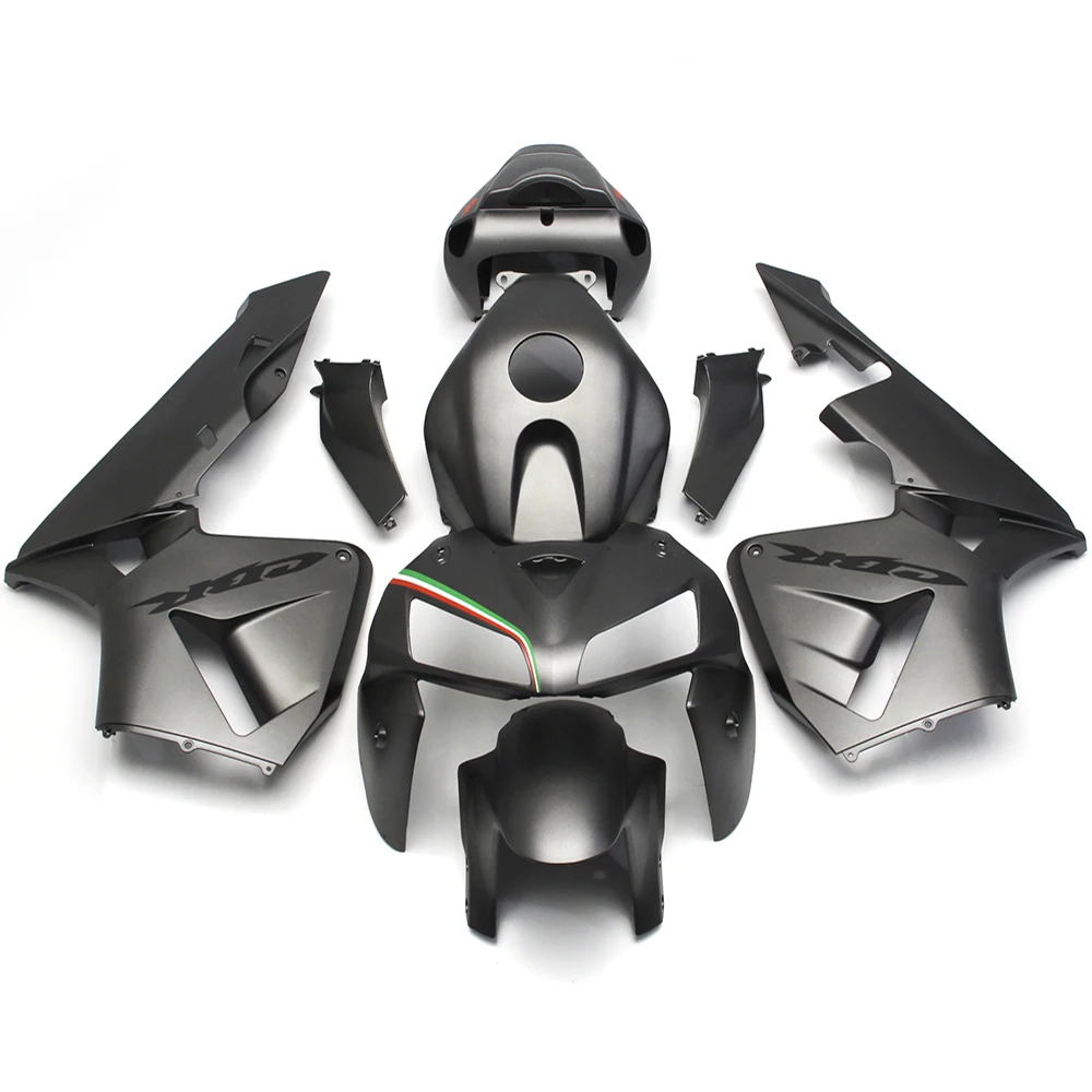

Набор обтекателей под давлением для 2005 Honda CBR600RR F5 2006 CBR 600RR 05 06, матовый черный корпус из АБС, детали для кузова мотоцикла, аксессуары