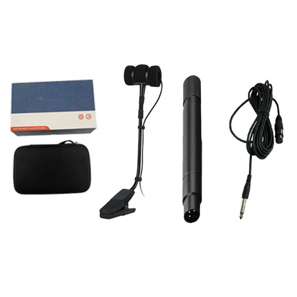 

Sax Microphone Portable Set Microphone Omnidirectional One-way 2.0-10V.DC 20-20kHz For Music Instrument Durable