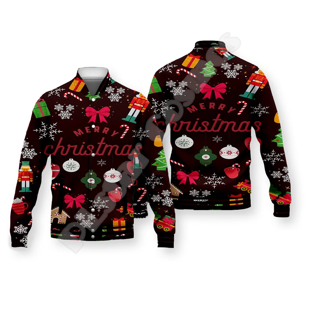 Рождественский узор Санта Клауса Рождественская елка олень зимнее теплое пальто