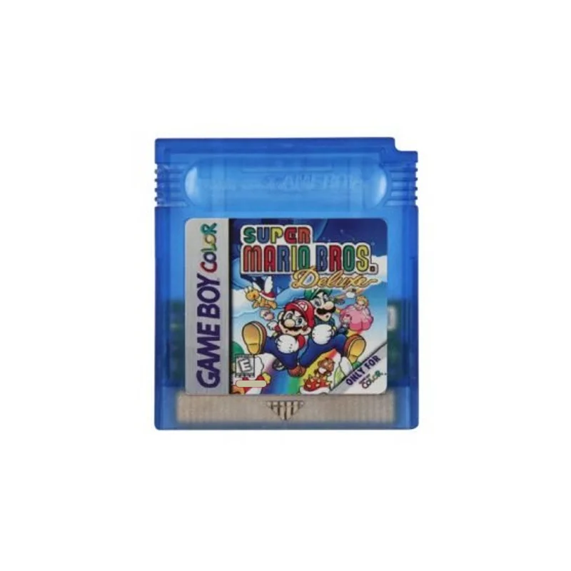 Серии Марио игры GBC 16-битное видео Супер Брос. Роскошный прозрачный синий чехол в