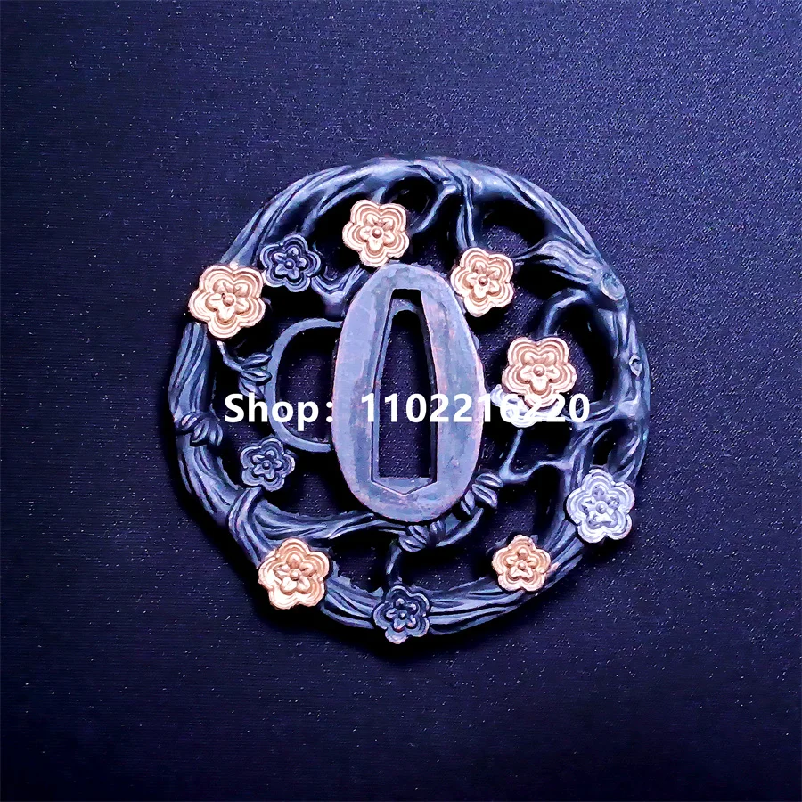 

Alloy Tsuba Handguard Guard For Real Japanese Japan Samurai Katana Sword Fittings Parts New Plum Blassom Theme Very Nice