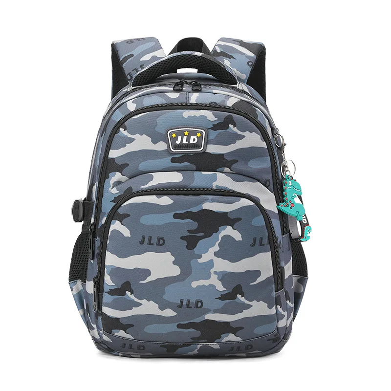 Camouflagprinted School Backpack Largecapacity Loadreducing Nylon Children Backpack Breathable Dirt-resistant Boy Backpack