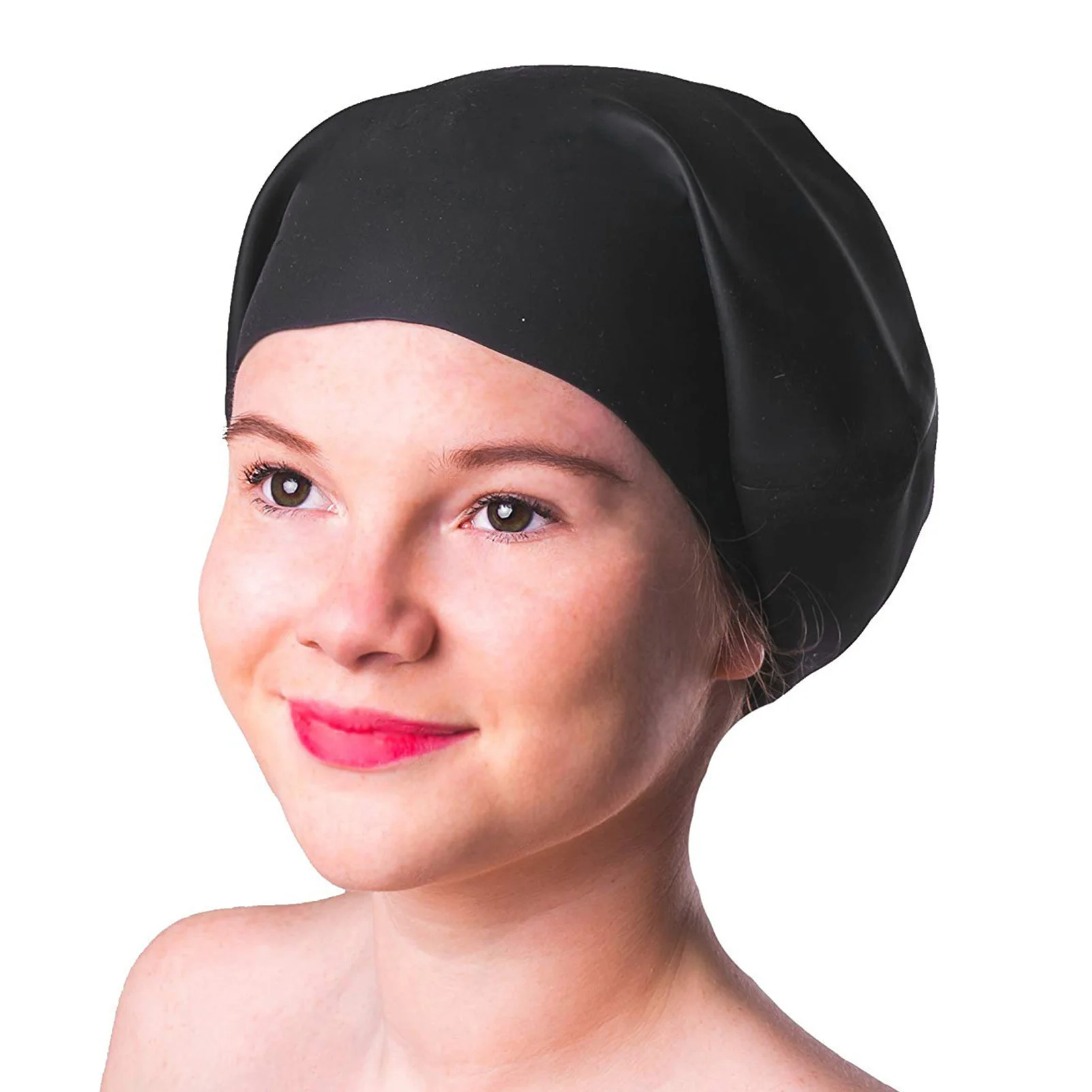 

Large Silicone Swim Cap Flexible Unisex Swimming Cap Unisex Adults Swim Cap With Ear Cover Keep Hair Dry Special Design For Long