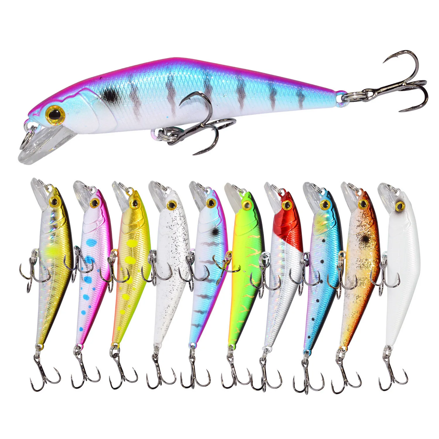 

Afishlure Sinking Minnow Lure Trout Bass Artificial Bait 85mm D Contact Lure Wobblers Bass Fishing Leurre