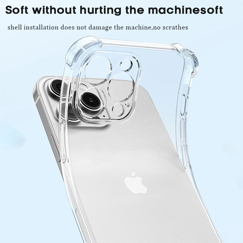 Роскошный прозрачный противоударный чехол для iPhone от JTHM моющийся в