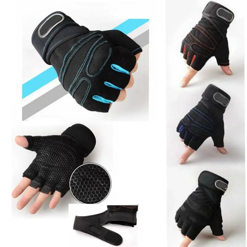 

Weight Lifting Leather Fitness Gloves Gym-Cycling Training Support Glove Sports