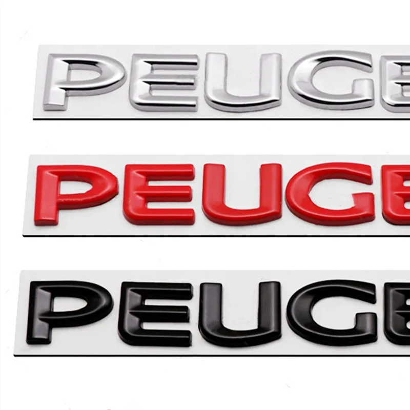 

3D Metal Car Letter Rear Trunk Badge Emblem Logo For Peugeot 107 206 207 208 308 307 407 508 2008 3008 4008 Auto Styling Sticker