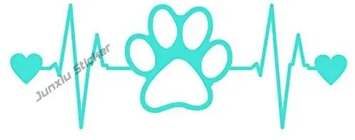 

Car Stickers Dog Paw Heartbeat Vinyl Decal for Cars Trucks Vans Walls Laptops Cups White Black Stickers Styling PVC Accessories