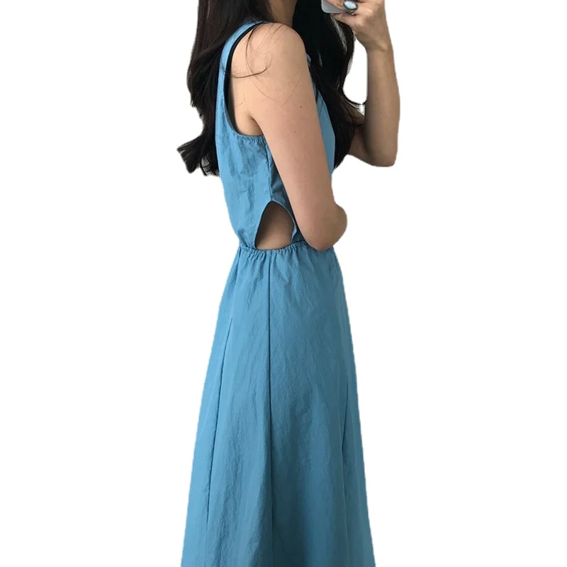 Женский винтажный сарафан без рукавов однотонное плявечерние ное платье с