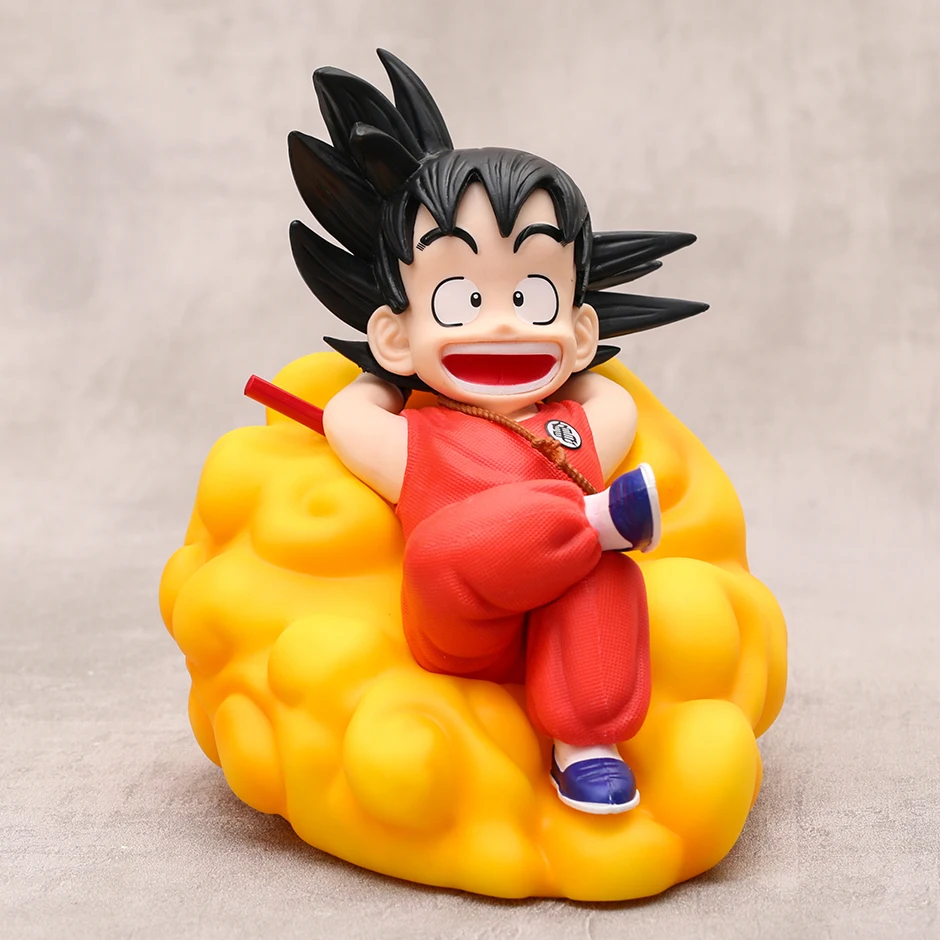 

16cm Dragon Ball Z Kids Sun Wukong Cloud Somersault Light Up Pvc Table Decoration Collection Statue Doll Cute Toys Gift For Kids