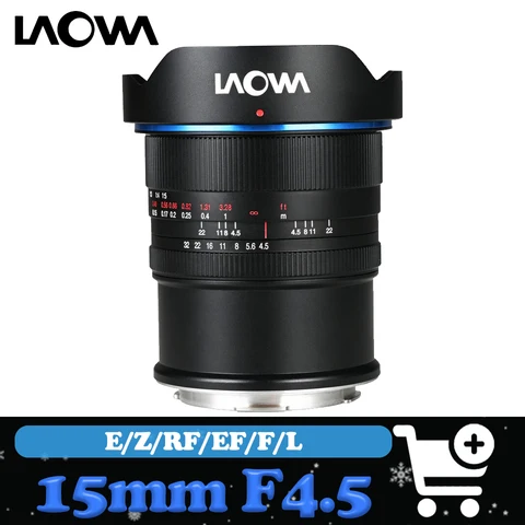 Laowa Venus Optic 15 мм F4.5 полнокадровый широкий макрообъектив 1:2 с фиксированным фокусом MF/AF для Sony A6000 Nikon Z50 Canon R5