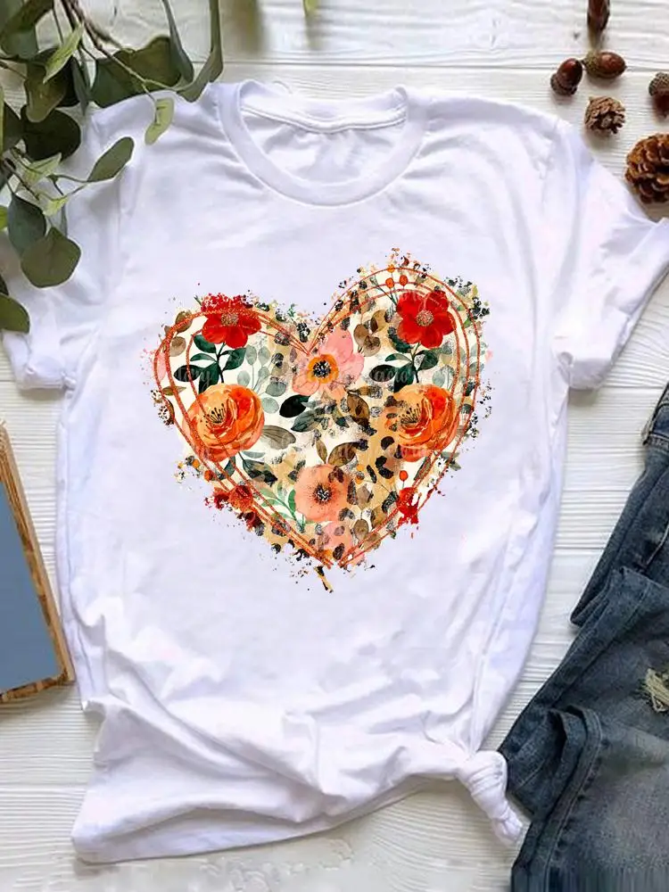 Женская Пляжная футболка с коротким рукавом и графическим принтом в стиле 90-х