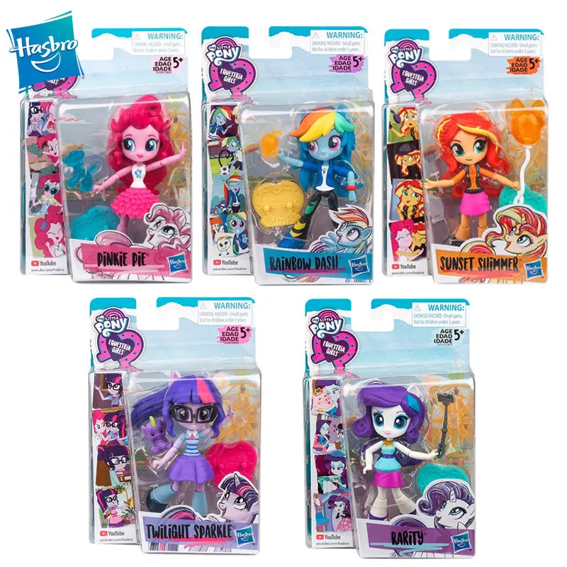 

Hasbro My Little Pony Equestria Girls Rainbow Dash Pinkie Pie Sunset Shimmer Action Figures Collectible Model Kawaii Doll Toys