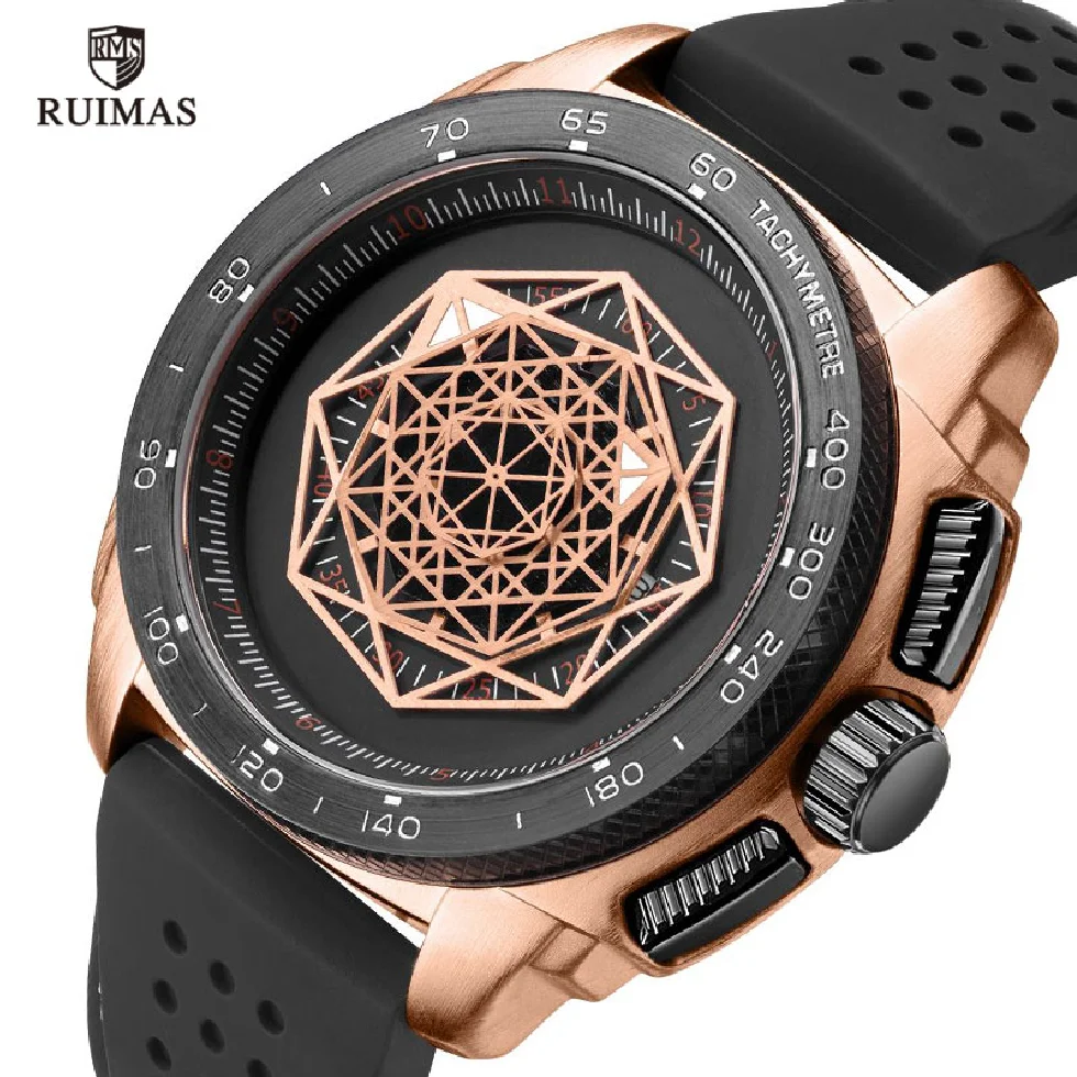 

Силиконовые кварцевые часы RUIMAS, мужские роскошные армейские военные спортивные наручные часы от лучшего бренда, мужские часы RN554G