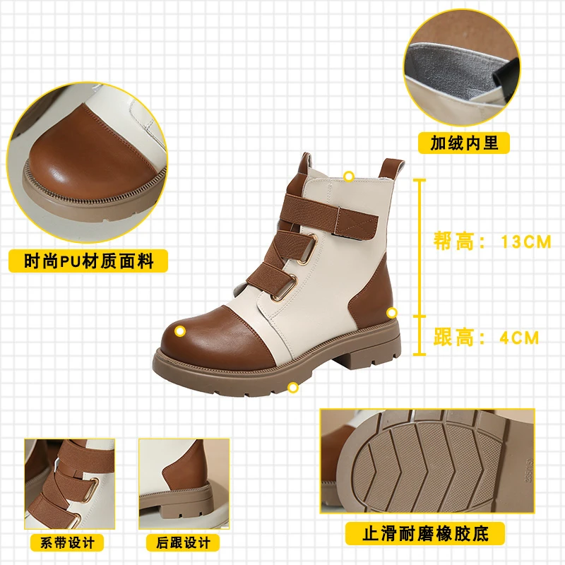 Women's Shoes 2023 Autumn and Winter New Boots Soft Leather Elastic Boots Thick Heel Rear Zipper Thick Bottom Boots