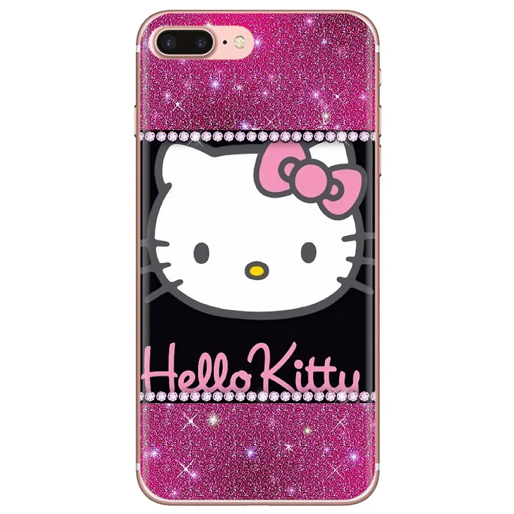Японский мультяшный розовый прозрачный чехол hello Kitty из ТПУ для LG G5 G6 G7 Q6 Q7 Q8 Q9 V10 V20