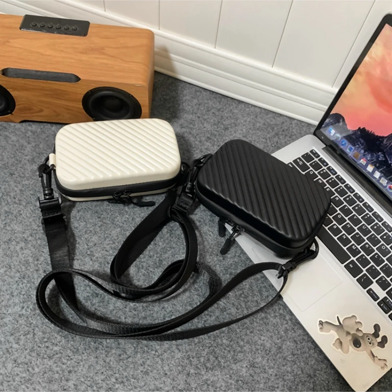 Messenger Bag Man Fashion Small Mini Square Bag Hard Shell Bag Zipper Solid Color Shoulder Bag Wallet 2023 New Trend All-match