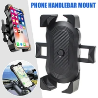 1pc bike handlebar phone holder black 4 corner arms shrink for 4 6 6 8 inches phone stand 360 rotation mount for motorcycle mtb