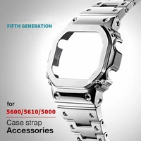 new dw5600 5610 g5600e 5600 metal bezel stainless steel watchband case strap gwb5600 wtachcase accessories withtools